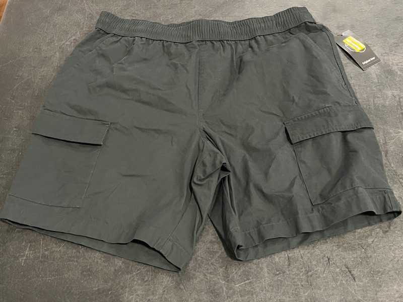 Photo 1 of (M) Men's 8" Utility Cargo Shorts - Original Use™ Black M: Cotton Blend, Midweight, Woven, Front Drawstring, Machine Washable
