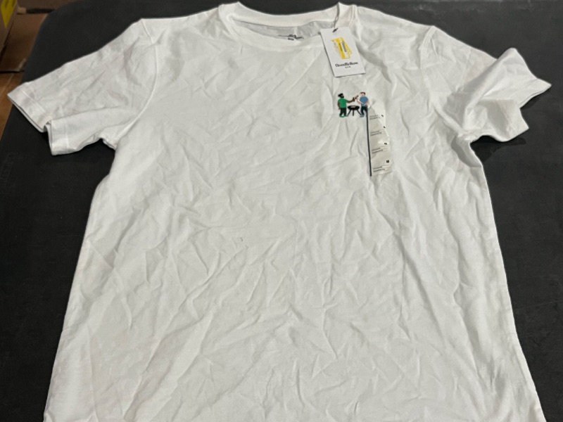 Photo 1 of (M) Men's Embroidered T-Shirt - Goodfellow & Co™ Chalk White M
