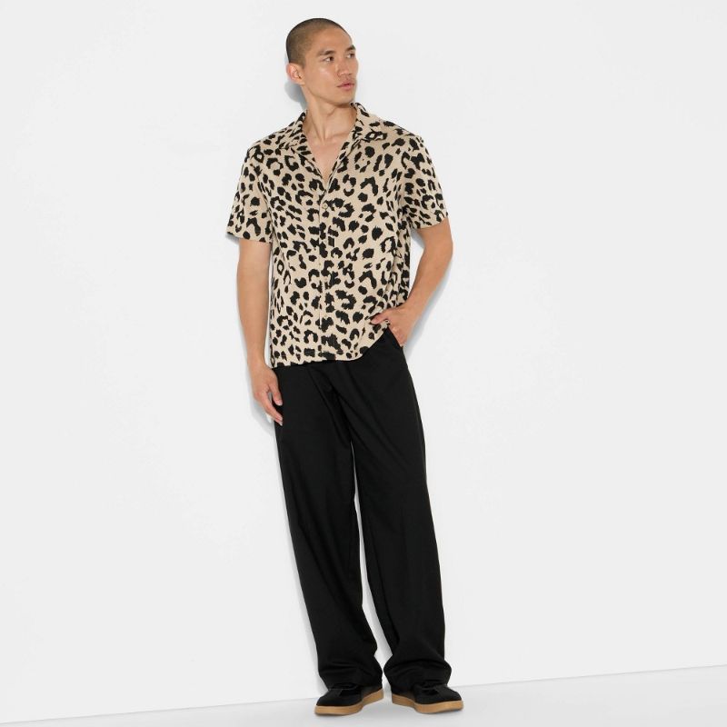 Photo 1 of (S) Men's Short Sleeve Shirt - Original Use™ Cream Leopard Print S
