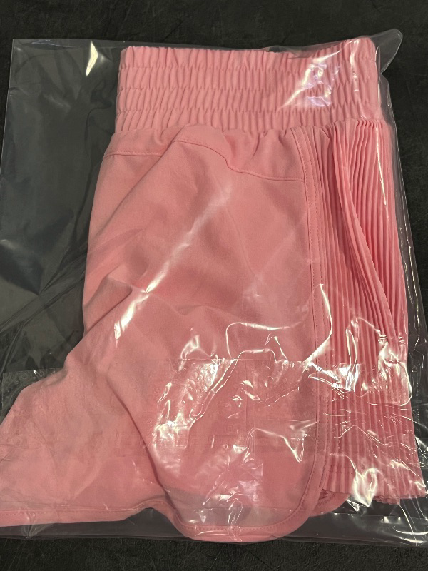 Photo 1 of (L) Girls' Active Light Side Pleated Woven Shorts - All in Motion™ Pink L
