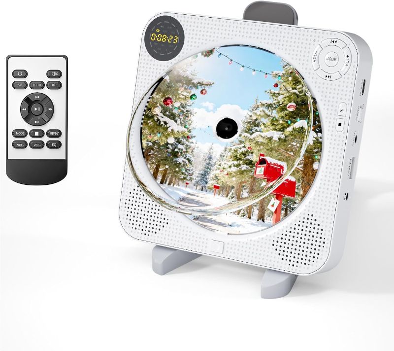 Photo 1 of *BLACK* CD Player for Home, CD Player Portable with Speakers, Bluetooth CD Music Player with Remote Control, Dust Cover, Support FM Radio, AUX in Cable&USB,Repeat
