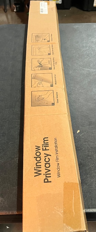 Photo 1 of Coavas One Way Privacy Window Film,Reflective Home Glass Mirror Tint See Out Not in,Heat UV Blocking Static Cling for Office Front Door Daytime Privacy Covering, Black-Silver,35.4x78.7 in
