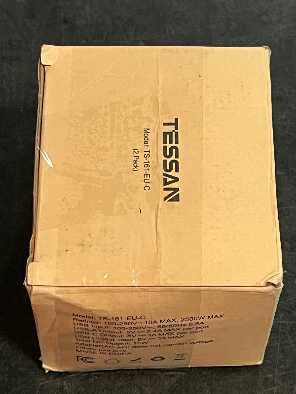 Photo 1 of 2 Pack European Plug Adapter USB C, TESSAN US to Europe Adapter 4 Outlets 3 USB Charger, Type C International Power Adaptor to Italy Spain France Portugal Iceland Germany, Europe Travel Essentials
