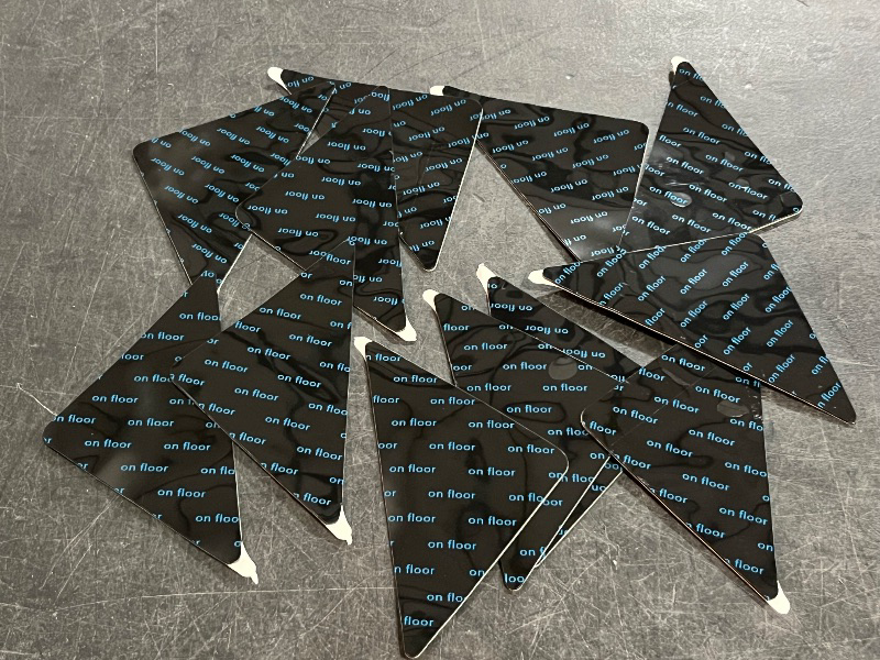 Photo 1 of Rug Stickers for Wood Floor - Double-Sided Grippers 12PCS Triangle Carpet Stickers | Washable Non-Slip Carpets Corner Tape, Strong Rugs Fixing Pads for Hardwood Floor Area Rugs, Reusable Carpet Grip