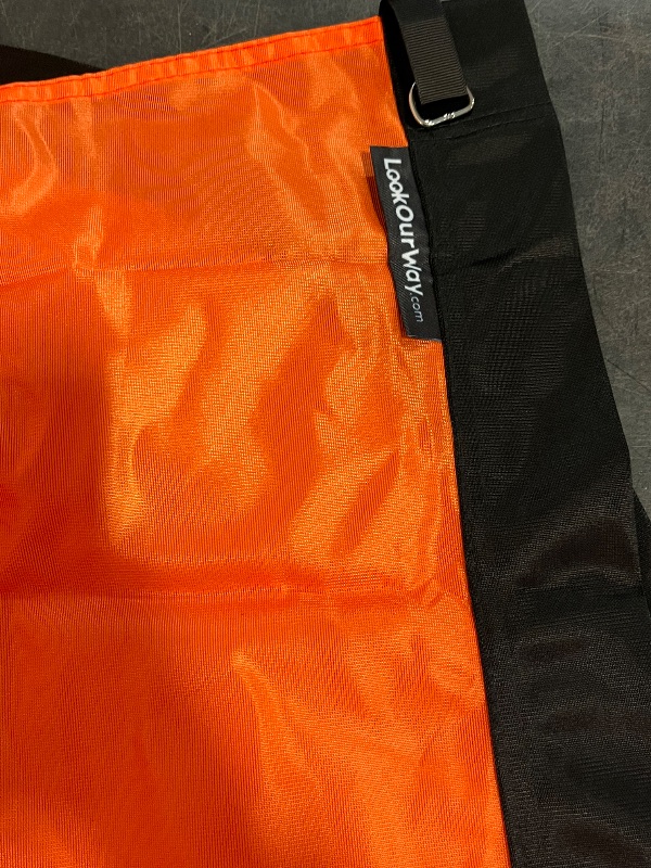 Photo 1 of LookOurWay Feather Flag Banner - 12 Feet Tall Advertising Flags for Outdoor Business and Events Promotion - Swooper Flag Only - Solid Color Flags - Orange (10M1200065)