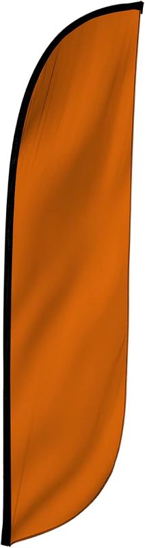 Photo 1 of LookOurWay Feather Flag Banner - 12 Feet Tall Advertising Flags for Outdoor Business and Events Promotion - Swooper Flag Only - Solid Color Flags - Orange (10M1200065)