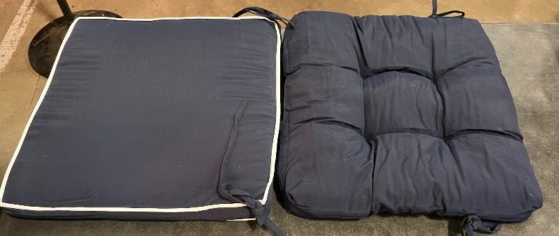 Photo 1 of (19.5x19.5" Bottom & Back) Outdoor Patio Chair Cushions ,Water Resistant Square Seat/Back Cushions with Ties, All Weather Seating Cushions for Outdoor Furniture