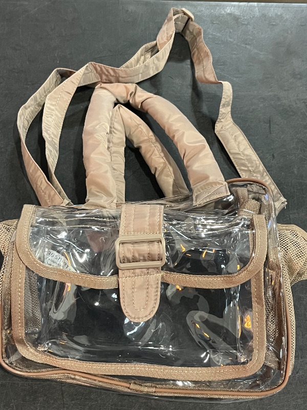 View 2 of BAGSMART Clear Bag for Stadium Events 12 x 6 x12, Clear Crossbody Bag Tote Bag for Women for Travel, Festival
