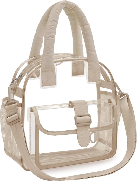 View 1 of BAGSMART Clear Bag for Stadium Events 12 x 6 x12, Clear Crossbody Bag Tote Bag for Women for Travel, Festival
