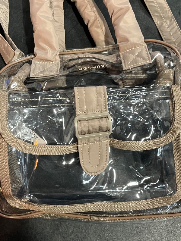 View 3 of BAGSMART Clear Bag for Stadium Events 12 x 6 x12, Clear Crossbody Bag Tote Bag for Women for Travel, Festival
