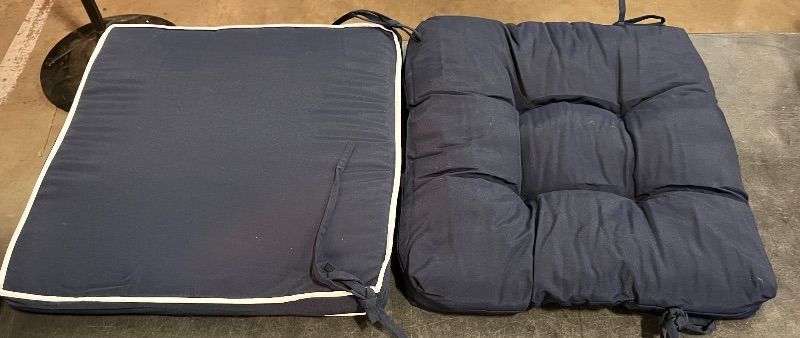 Photo 1 of (19.5 X 19.5" Bottom & Back) Outdoor Patio Chair Cushions ,Water Resistant Square Seat/Back Cushions with Ties, All Weather Seating Cushions for Outdoor Furniture