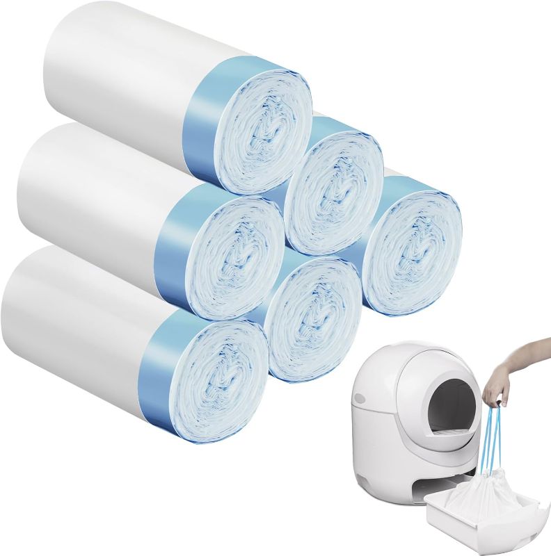 Photo 1 of 120 Count Extra Large Cat Litter Box Liners, Cat Litter Waste Receptacles Bags for Cleanpethome Self Cleaning Litter Box
