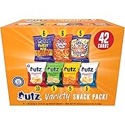 Photo 1 of Exp.04/28/25 Utz Snack Variety Pack Individual Snacks, Includes Potato Chips, Cheese Curls, Popcorn, and Party Mix, Crunchy Travel Snacks for Lunches, Vending Machines, and Enjoying on the Go (Pack of 42)
