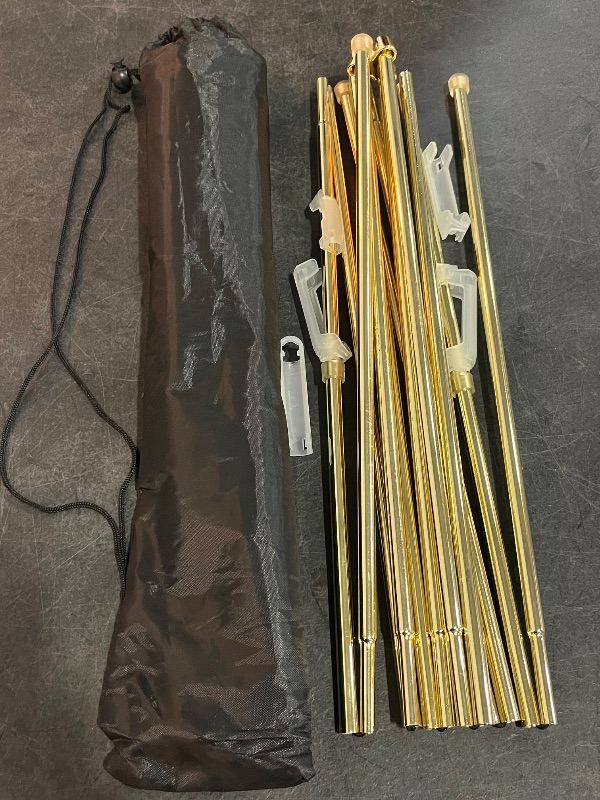 Photo 1 of Display Golden Easel Stand - 63" Artist Instant Tripod Collapsible Portable Floor Easel - Adjustable Art Poster Easy Folding Metal Stand for Display Show, Wedding, Painting
