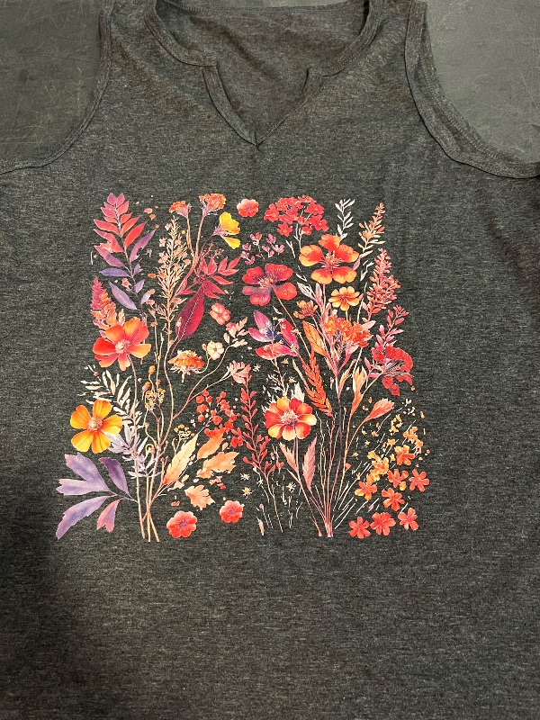 Photo 1 of (L) Womens Flower Tank Top 