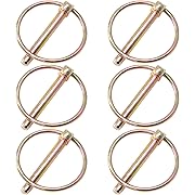 Photo 1 of  6 Pcs 7/16 Inch Lynch Pin with Ring, Heavy Duty Round Linch Pins Assortment for Farm Tractors, Trucks, Trailers, Mowers (7/16”x1-3/4”)
