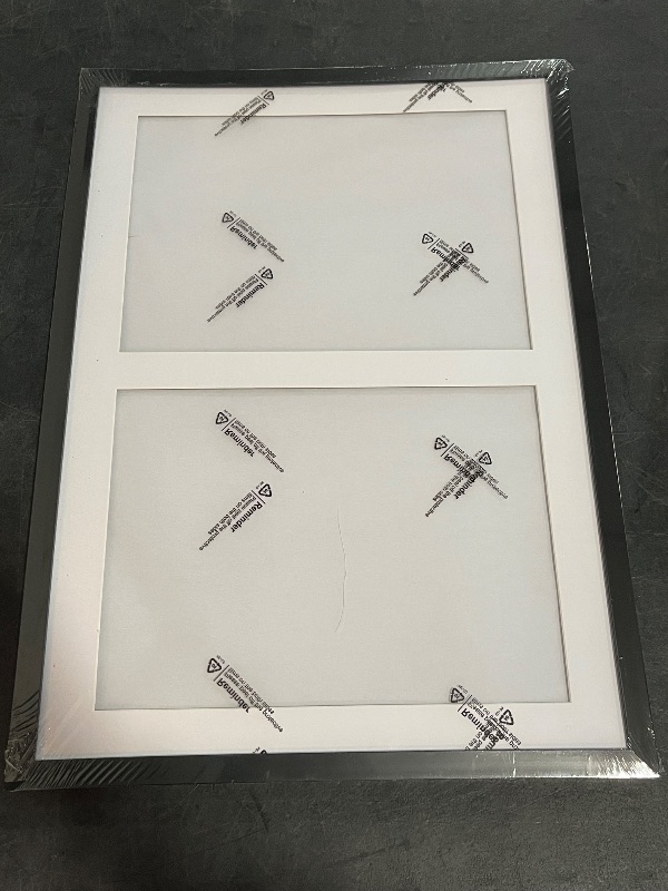 Photo 1 of 14x20 Inch Picture Frames Wood Displays Double Magazine Frame 8x10.75 Inch with White Mats for Two 8 x 10.75 Magazines or1/4inch Thick Comic Book