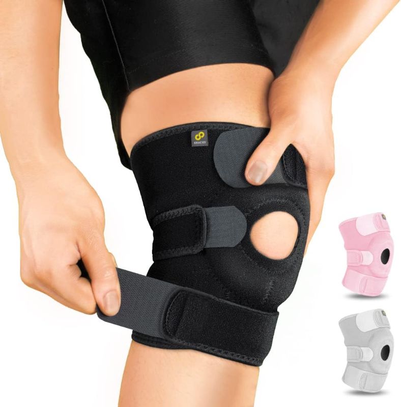 Photo 1 of Bracoo Knee Support Brace for Men Women, Adjustable Compression Sleeve Wrap Patellar Pad Tendon - Arthritis Pain, meniscus tear, Injury Recovery, Running, Workout, KS10
