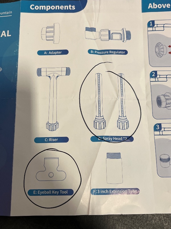 Photo 1 of Dual Spray Pool Fountain, 10-20°F Cooler Water for Above/In-Ground Pools, Dual Spray Waterfall Sprinkler Fountain, Adjustable Waterfall Cooling and Relaxation (Upgraded White