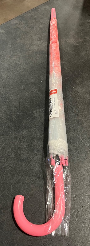 Photo 1 of Cherry Blossoms Umbrella Cute Transparent Bubble Umbrella Clear Dome Semi-Automatic Sunny Umbrella for Kids Girls Boys or Women Romantic Windproof Wedding Decoration Umbrella