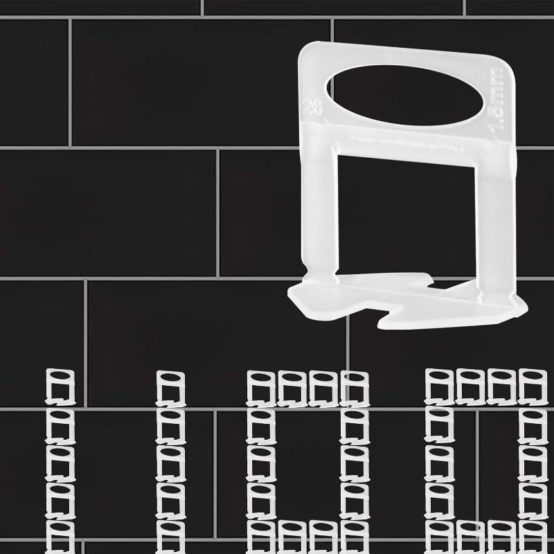 Photo 1 of Pro-Grade 1.0mm Tile Leveling System Clips 1100pcs - Dual-Purpose Leveler Spacer for Ceramic & Stone Tiles, Prevents Tile Lippage with Precision Gap Control, Effortless DIY Installation(1100, 1.00mm)