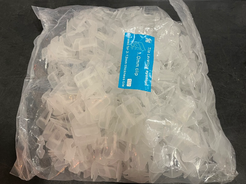 Photo 1 of Pro-Grade 1.0mm Tile Leveling System Clips 1100pcs - Dual-Purpose Leveler Spacer for Ceramic & Stone Tiles, Prevents Tile Lippage with Precision Gap Control, Effortless DIY Installation(1100, 1.00mm)