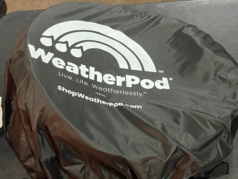 Photo 1 of WeatherPod® The Original Shark Tank MyPod™ 1-2 Person Pop-Up Pod - Stay Warm, Dry, and Out of The Sun - Weather Pod for Sports, Rain, or Wind (Black, 46" L x 46" W x 59" H)