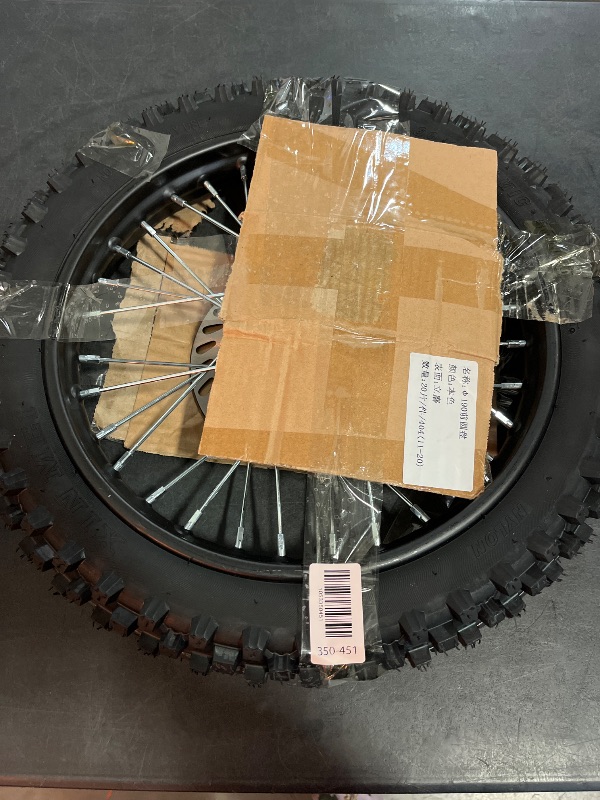 Photo 1 of 12-15mm Bearing Front 60/100-14 2.75-14 Rim tube tire Disc Brake Wheel Rim With for Pit Dirt Bike 190MM brake disc
