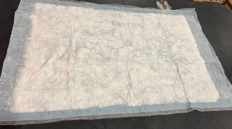 Photo 1 of Amazon Basics Puppy Pads with Quick-Dry 5-Layer Leak-Proof Design for Potty Training, X-Large Size, Pack of 40, Blue & White