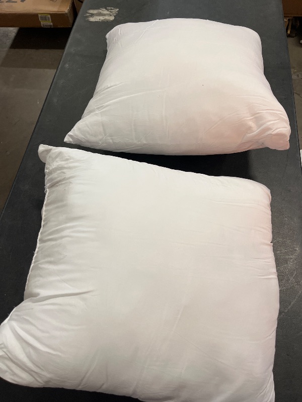 Photo 1 of EDOW Throw Pillow Insert, Lightweight Soft Polyester Down Alternative Decorative Pillow, Sham Stuffer, Machine Washable. (White, 18x18)