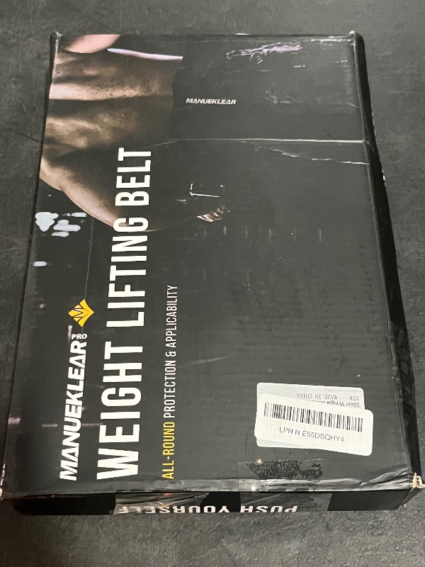 Photo 1 of MANUEKLEAR Gym Weight Lifting Belt Weight Lifting Workout Weightlifting Powerlifting Belt for Men Women - 7.5inch - Bodybuilding Fitness Back Support for Cross Training, Squats, Lunges
