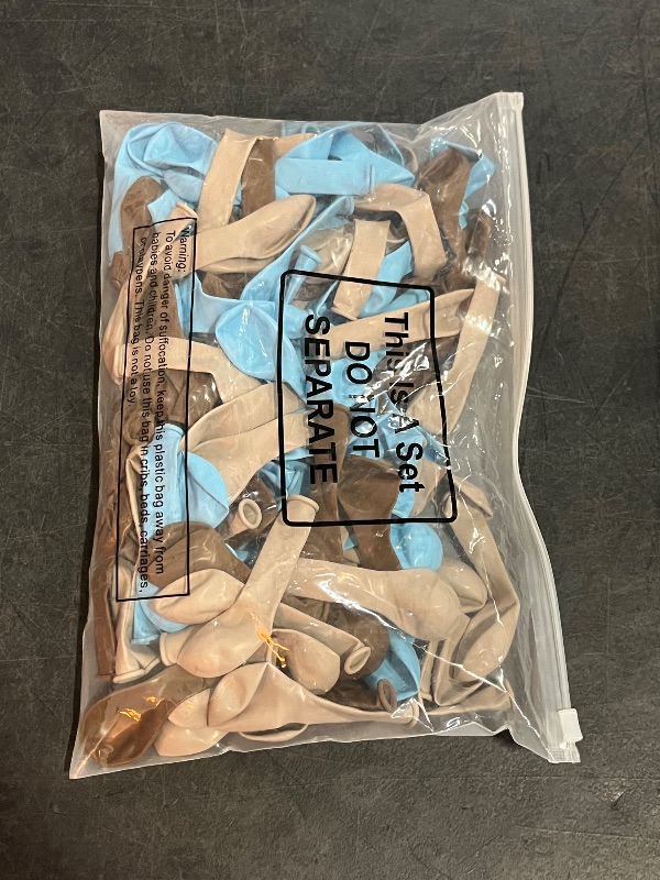 Photo 1 of Baby Shower Table Centerpiece Decor 144 Pcs Balloons Wooden 9-10in Rounds Circles Slices with Stick DIY Craft Birthday Wedding Gender Reveal Bear Party Table Decorations(Brown and Blue)
