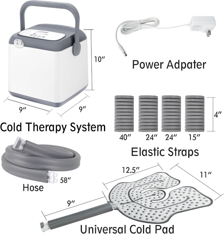 Photo 1 of Cold Therapy System, Programable Ice Therapy Machine, Post-Surgery Continuous Cryotherapy Cold Pack, Universal Pad for Knee, Ankle, Cervical, Back and Leg
