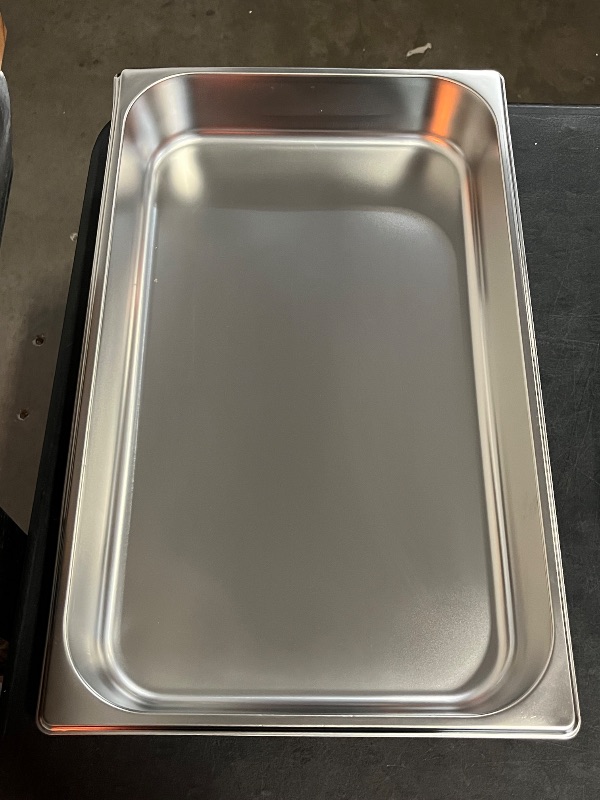 Photo 1 of 4 Pack Full Size Hotel Pans with Lids, 2.5" Deep Stainless Steel Steam Table Pan with Lid, 22 Gauge Anti Jam Commercial Catering Food Pans for Hotel, Home, Party, Restaurant, Buffet

