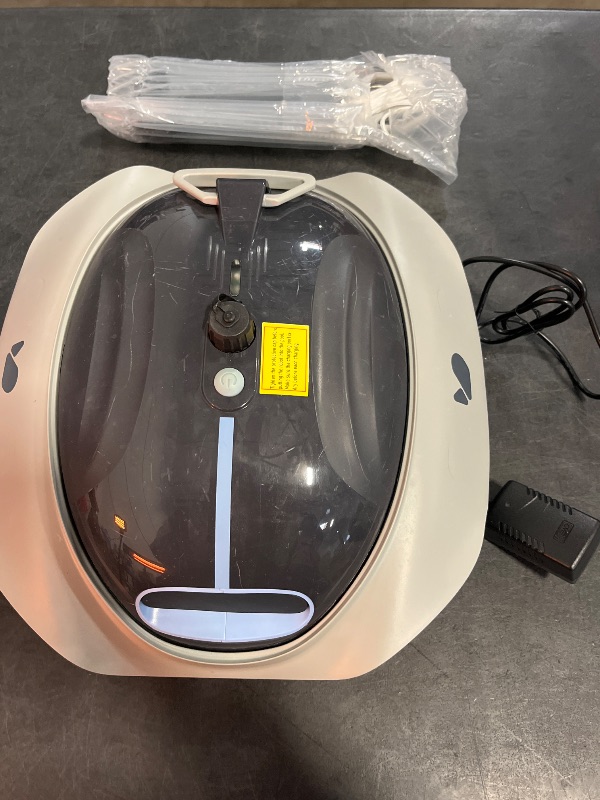 Photo 1 of Bubot 300P Robotic Pool Cleaner, Cordless Pool Vacuum with Industry Leading Suction Power, Bluehole Tech, DirtLock Tech, Smart Sensor for Above-Ground Flat Pools up to 850 Sq.Ft, Silver