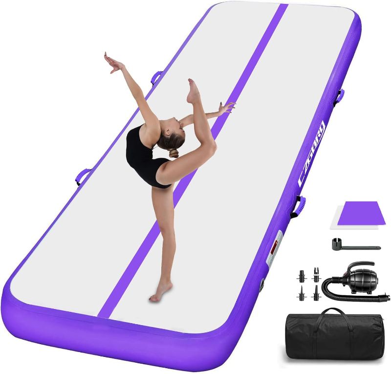 Photo 1 of Air Mat Tumble Track, Gymnastics Mats Tumbling Track with Electric Air Pump for Home Use Cheerleading Training Kids Gym Yoga
