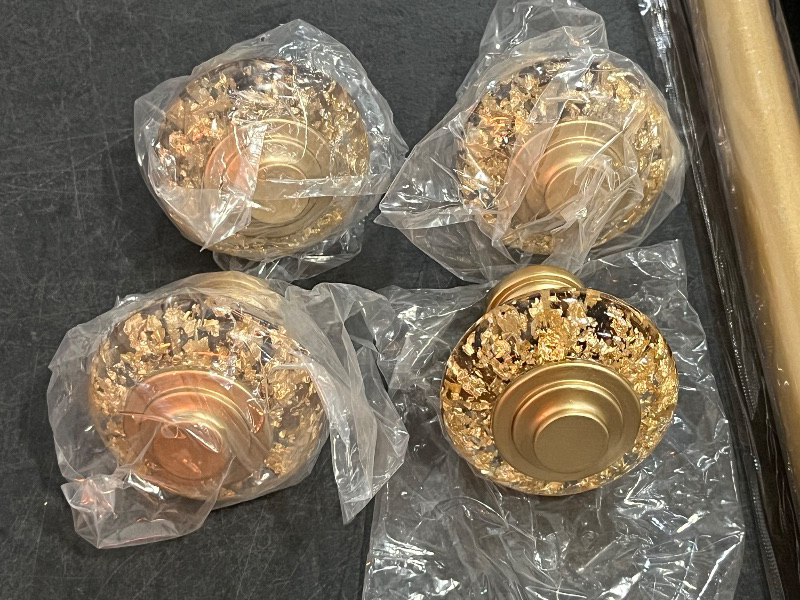 Photo 1 of Gold Double Curtain Rods for Windows 72 to 144 Inch, 1 Inch Adjustable Decorative Crystal Long Dual Curtain Rod, Heavy Duty Vintage Double Drapery Pole with Gold Foil Finials for Living Room
