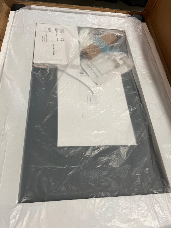 Photo 1 of 24x36 Inch LED Bathroom Mirror with Lights (Front Lit and Backlit) Black Framed Lighted Vanity Mirror for Bathroom Wall Dimmable Anti-Fog Memory Tempered Glass Horizontal/Vertical