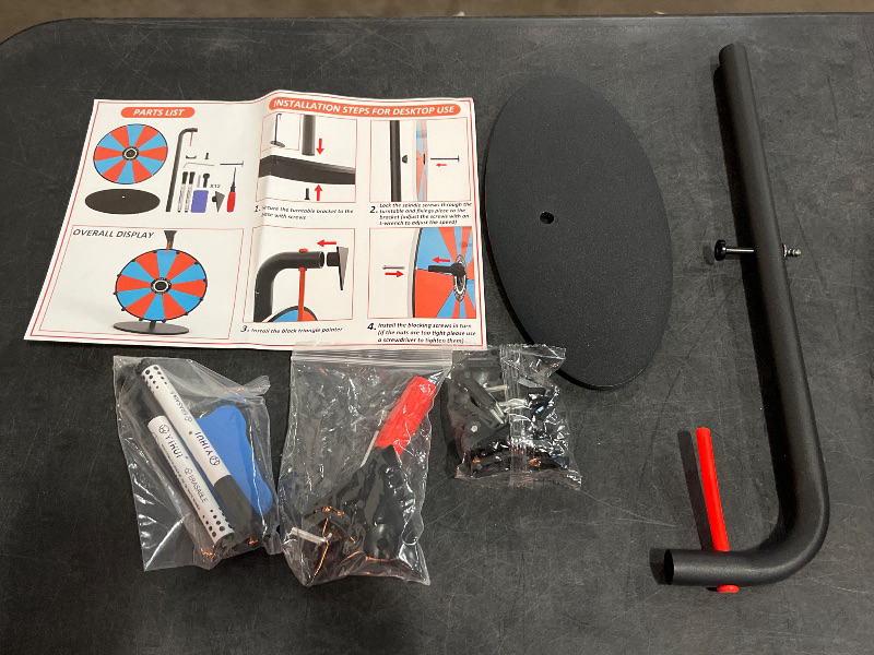 Photo 1 of 12 Inch Prize Wheel, Heavy Duty Spinning Wheel for Prizes, Colors Spin Wheel with Dry Erase Marker & Eraser, 12 Slots Wheel Spinner with Stand for Party, Carnivals and Tradeshow
