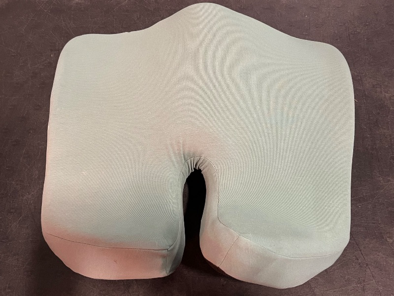 Photo 1 of C CUSHION LAB Patented Pressure Relief Seat Cushion for Long Sitting Hours on Office/Home Chair, Car, Wheelchair - Extra-Dense Memory Foam for Hip, Tailbone, Coccyx, Sciatica - Wellness Green