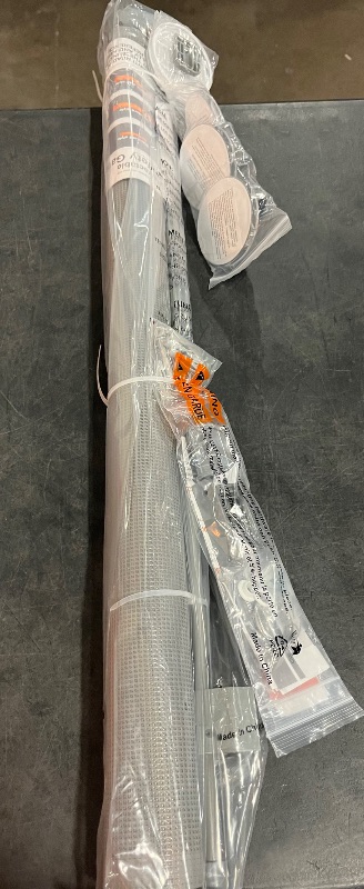 Photo 1 of Reinforced Retractable Dog Gate for Stairs with Support Rods, Extends up to 55" Wide, Adjustable Latches for Stairway Banister to Wall Child Gate, Ideal for Kids or Pets (Gray)
