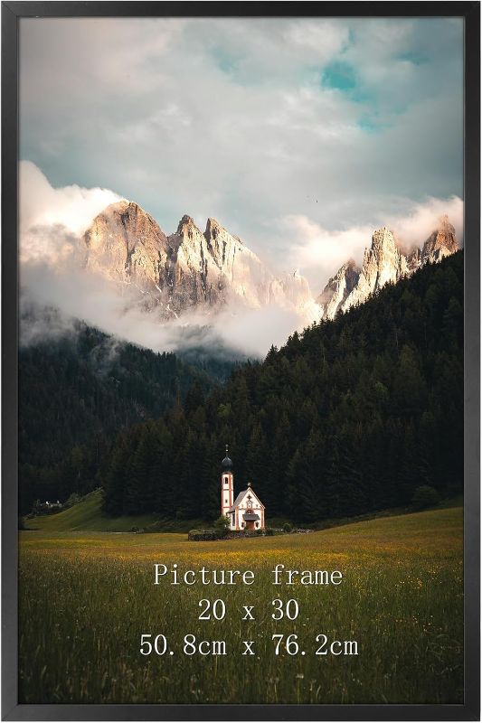 Photo 1 of Giftgarden 20x30 Poster Picture Frame Black, Textured Metal Frame 30x20 for Wall Display, Single
