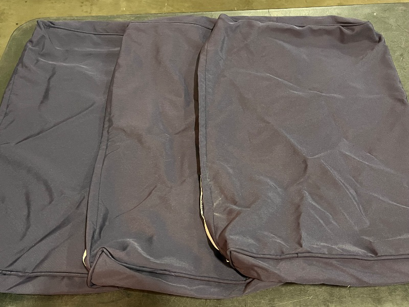 Photo 1 of *Missing One Large and One Medium* Outdoor Cushion Covers Replacement 10 Pcs Patio Cushion Covers fit for 4-Seater Wicker Rattan Sectional Couch Sofa Outdoor Cushion Slipcovers Set Seat and Back Cover Only, Blue