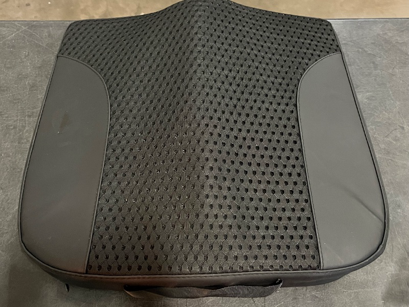 Photo 1 of Car Seat Cushion – Memory Foam Pad for Driving Comfort – Boosts Height and Relieves Coccyx & Lower Back Pain – Car, Truck, Office Chair (Leather & 4D Mesh Black)
