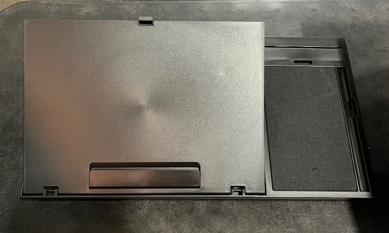 Photo 1 of Laptop Lap Desk with Cushion - 9 Adjustable Angles, Fits Up to 15.6 inch Laptops, Built-in Mouse Pad, Phone and Pen Slots. Portable Writing Board for Bed, Sofa, and Work Table
