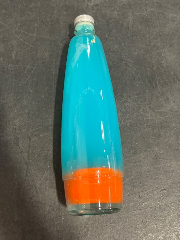 Photo 1 of Beautiful Lamp- BLUE with Yellow/Orange Wax, Relaxing Liquid Light, Night Light Nightlight, Home Decor Living Room Office Bedroom Lamp for Adults Teens Kids, Magma Motion