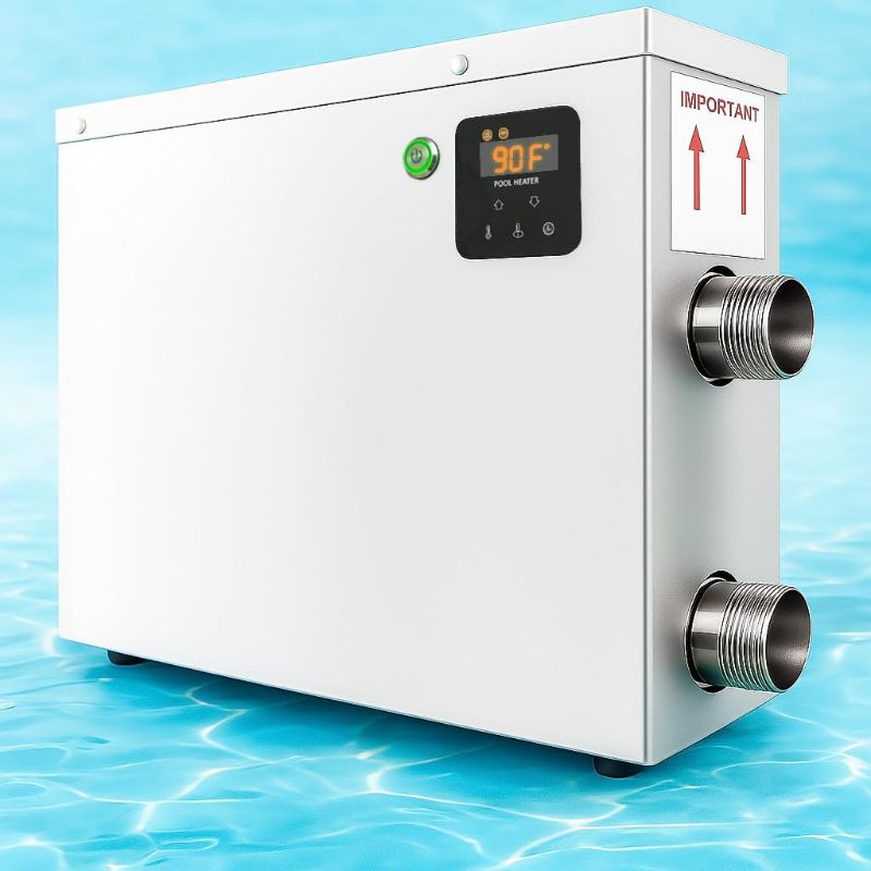 Photo 1 of Electric Pool Heater for Inground & Above Ground Pools 11KW 220V, Hot Tub Heaters with Digital Touch Screen, SPA Water Thermostat Swimming Pool Warmer
