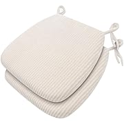 Photo 1 of Flannel Chair Cushions for Dining Chairs,Chair Pads with Ties Memory Foam Seat Cushion Detachable Washable,Set of 2 Beige

