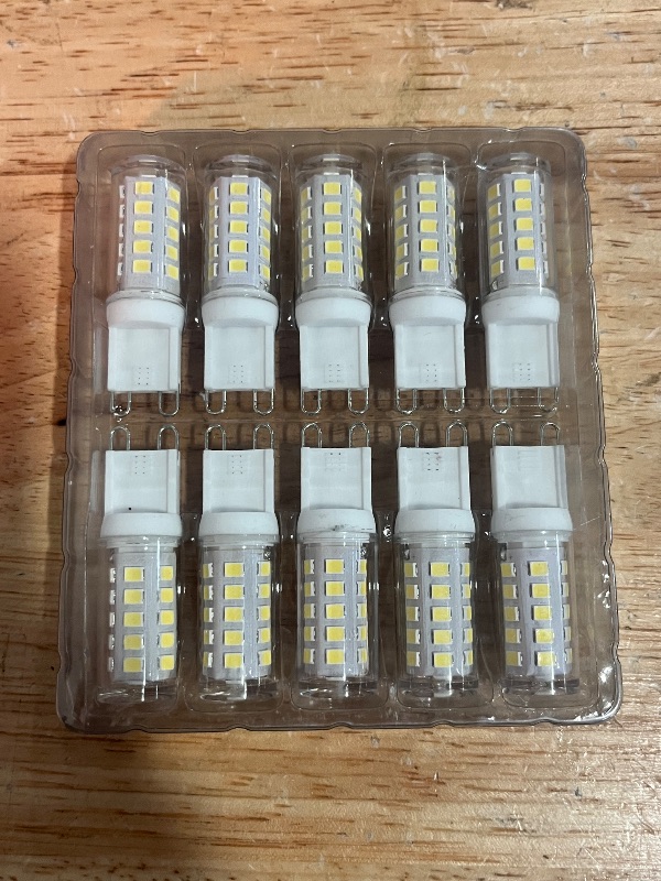 Photo 1 of ALIDE G9 Led Bulbs Dimmable 3W Replace 20W 25W 30W Halogen Equivalent,2700K Soft Warm White, AC120V G9 Clear T4 Bi-pin Led Bulbs for Chandelier Pendant Wall Home Lighting,300LM,360 Deg,10Pack
