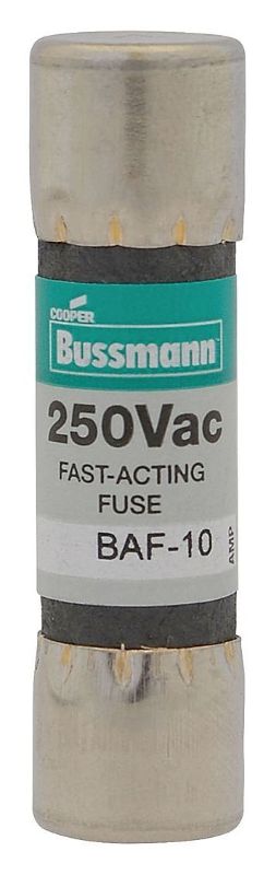 Photo 1 of COOPER BUSSMANN BAF-10 FUSE, 10A, 250V, FAST ACTING (10 pieces)

